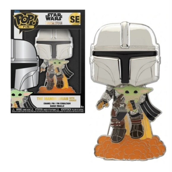 NEW Funko Pop Pin Disney Star Wars Mandalorian with Grogu #SE (Special Edition) - Picture 1 of 6